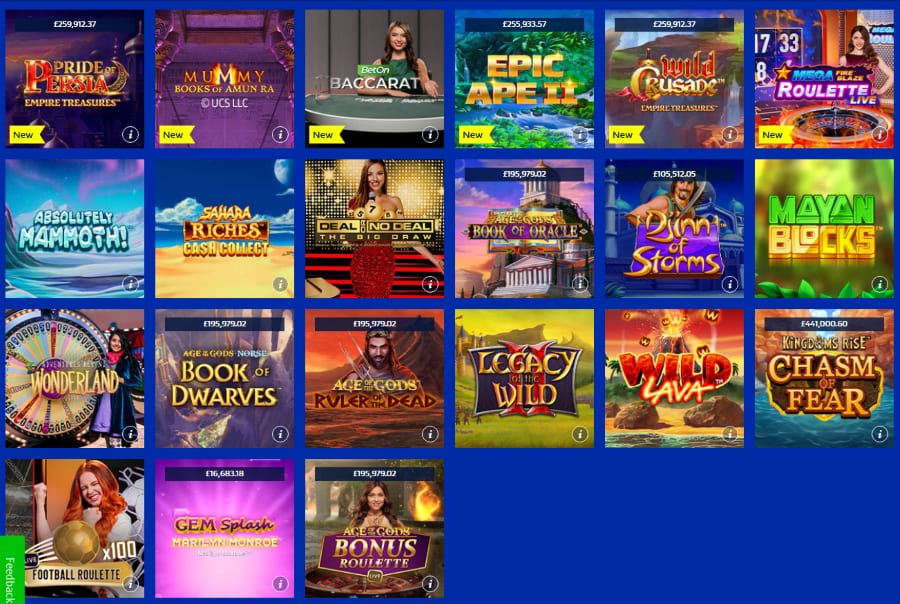 William Hill slots games